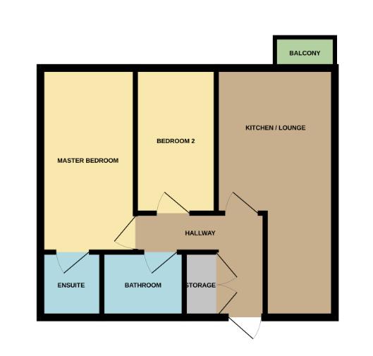 Floor plan — An immaculate apartment in the Bauhaus