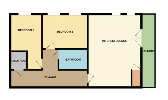 Floor plan — Canal-side living above the city